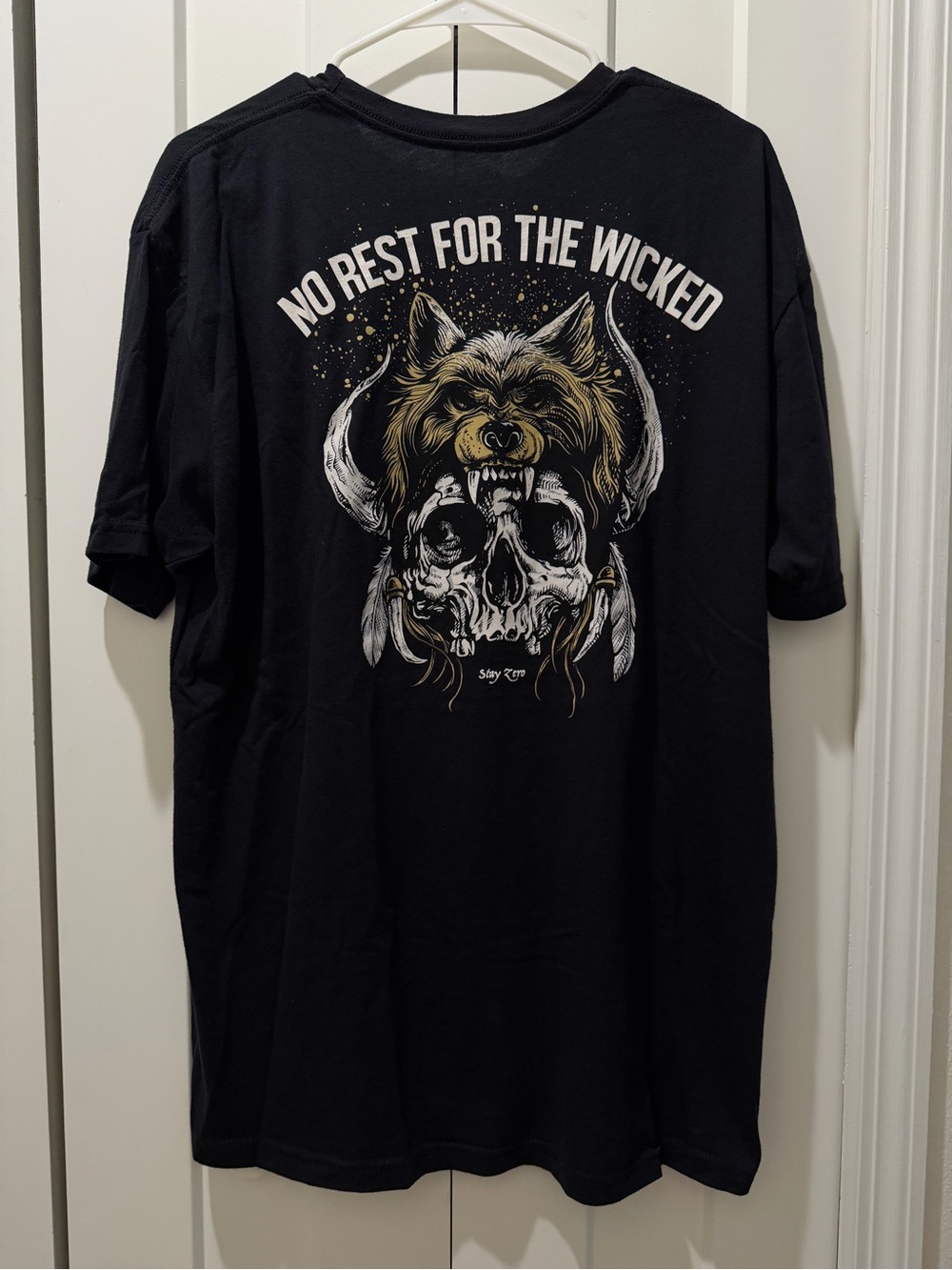Zero Foxtrot No Rest For The Wicked Men’s XL Black Graphic T-Shirt